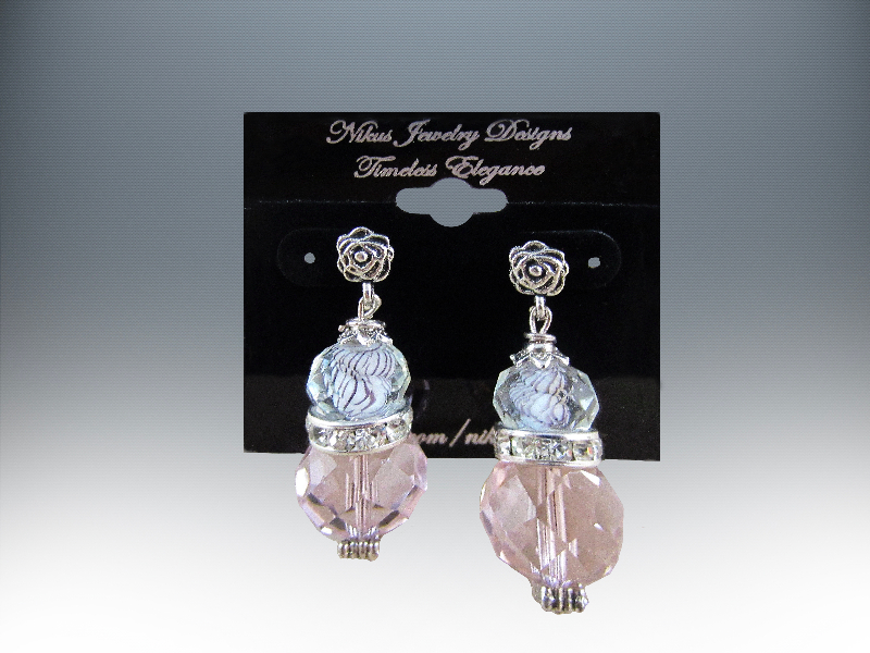 Glass crystals & rhinestones earrings