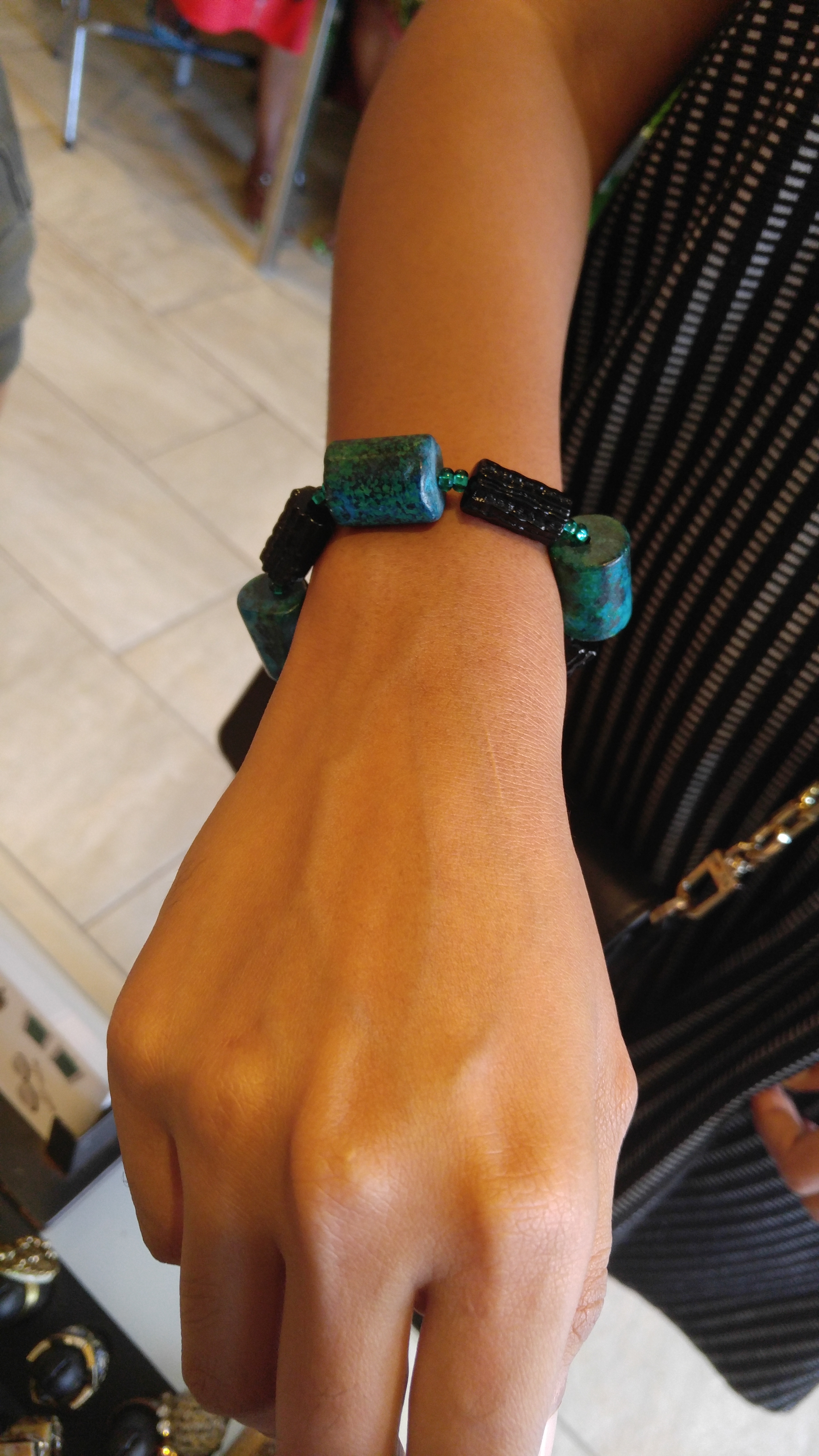 Turquoise bracelet designed by Nikus, Adams Morgans Day 2016
