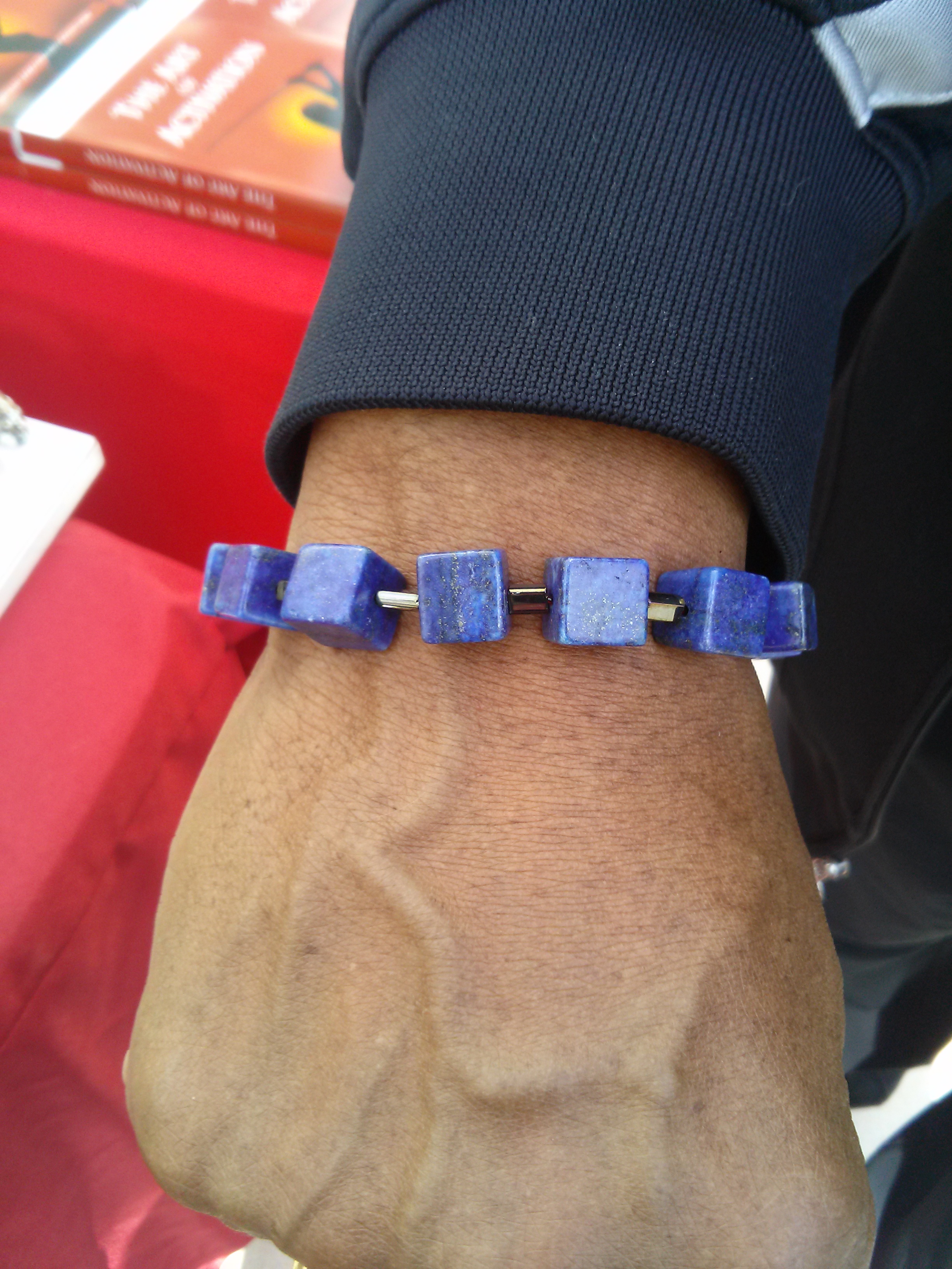 Customer in Lapiz Lazuli Bracelet